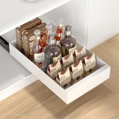 Zanfqvo Tiroir Coulissant Cuisine, Bac Coulissant Placard Cuisine, Organisateur D'Armoires De Cuisine, Organisateur de Tiroirs, Organiseur D'armoire Coulissant pour Placard de Cuisine- 25CM x 42CM x 7CM Zanfqvo Tiroir Coulissant Cuisine, Bac Coulissant Placard Cuisine, Organisateur D'Armoires De Cuisine, Organisateur de Tiroirs, Organiseur D'armoire Coulissant pour Placard de Cuisine- 25CM x 42CM x 7CM