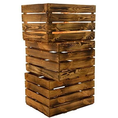 Kistenkolli Altes Land flambé / flamboyant solide Cageot à fruits comme étagère ou en qualité de classique Caisse ca 49 x 42 x 31 cm / Boîtes de pommes Caisse à vin en du Altes Land (Vieux-Pays) en Allemagne Nature, 3 Kistenkolli Altes Land flambé / flamboyant solide Cageot à fruits comme étagère ou en qualité de classique Caisse ca 49 x 42 x 31 cm / Boîtes de pommes Caisse à vin en du Altes Land (Vieux-Pays) en Allemagne Nature, 3