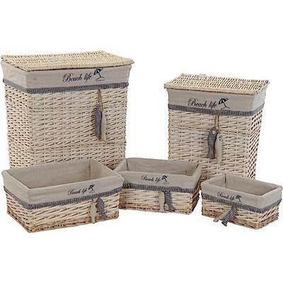 DKD Home Decor Ensemble de paniers, Standard DKD Home Decor Ensemble de paniers, Standard