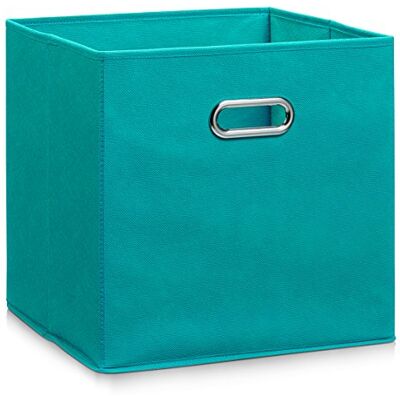 Zeller 14118 Boîte de rangement en non-tissé Bleu pétrole Zeller 14118 Boîte de rangement en non-tissé Bleu pétrole