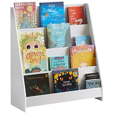 SoBuy Bibliothèque Enfant Rangement Jouet Enfant Bibliotheque Livre 4 Niveaux Étagère à Livres Meuble de Rangement Chambre d'Eanfant Bureau Salon Blanc 80x30x88 cm KMB32-W SoBuy Bibliothèque Enfant Rangement Jouet Enfant Bibliotheque Livre 4 Niveaux Étagère à Livres Meuble de Rangement Chambre d'Eanfant Bureau Salon Blanc 80x30x88 cm KMB32-W