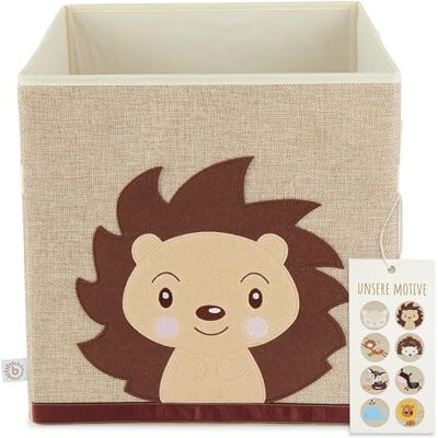 BIECO Hérisson Piksi Boîte de rangement pour jouets pour étagère Kallax 33 x 33 cm BIECO Hérisson Piksi Boîte de rangement pour jouets pour étagère Kallax 33 x 33 cm