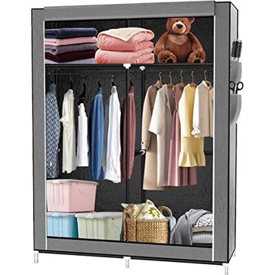 LANTUS Armoire de Rangement Pliable– Penderie Dressing Textile en Tissu Intissé avec Fermeture à Glissière – Garde-Robe Placard Camping(105 * 45 * 170cm-gris foncé) LANTUS Armoire de Rangement Pliable– Penderie Dressing Textile en Tissu Intissé avec Fermeture à Glissière – Garde-Robe Placard Camping(105 * 45 * 170cm-gris foncé)