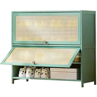 ZXLAGDBP Meuble à chaussures moderne à 9 niveaux en bambou avec portes rabattables pour 12 ou 32 paires Économie d'espace Pour placard, couloir, chambre à coucher, entrée Vert ZXLAGDBP Meuble à chaussures moderne à 9 niveaux en bambou avec portes rabattables pour 12 ou 32 paires Économie d'espace Pour placard, couloir, chambre à coucher, entrée Vert