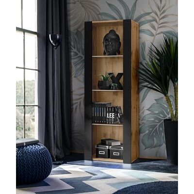 Komodee Vitrine Tivoli Wotan/Noir 55x159x35 cm Komodee Vitrine Tivoli Wotan/Noir 55x159x35 cm
