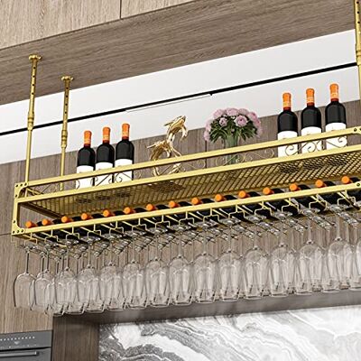 LYXSDMN Casiers à vin, présentoirs, comptoirs de bar créatifs, support à vin, étagère de rangement de vin à l'envers de luxe et haut de gamme, étagères de rangement à vin réglables, B, 120 x 30 cm LYXSDMN Casiers à vin, présentoirs, comptoirs de bar créatifs, support à vin, étagère de rangement de vin à l'envers de luxe et haut de gamme, étagères de rangement à vin réglables, B, 120 x 30 cm