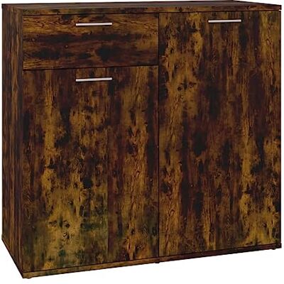 vidaXL Buffet Armoire de Rangement Meuble de Rangement Armoire Latérale Salle de Séjour Salon Intérieur Chêne Fumé 80x36x75 cm Bois d'Ingénierie vidaXL Buffet Armoire de Rangement Meuble de Rangement Armoire Latérale Salle de Séjour Salon Intérieur Chêne Fumé 80x36x75 cm Bois d'Ingénierie