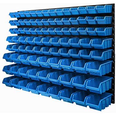 botle Système de stockage mural 1155 x 780 mm 91 pièces Boîtes empilables Étagère de rangement solide et extensible Étagère murale d'atelier botle Système de stockage mural 1155 x 780 mm 91 pièces Boîtes empilables Étagère de rangement solide et extensible Étagère murale d'atelier