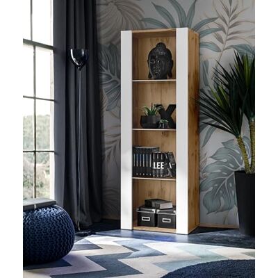 Komodee Vitrine Tivoli Wotan/Blanc 55x159x35 cm Komodee Vitrine Tivoli Wotan/Blanc 55x159x35 cm
