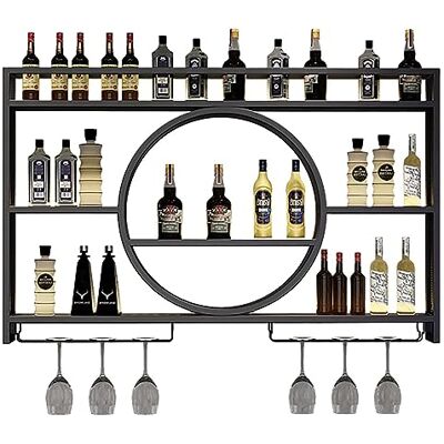 TELAIUS Présentoir à vin moderne pour placard, support mural en métal à suspendre pour verres à vin et support de rangement pour maison, restaurant, bar, porte-vin, présentoir en fer TELAIUS Présentoir à vin moderne pour placard, support mural en métal à suspendre pour verres à vin et support de rangement pour maison, restaurant, bar, porte-vin, présentoir en fer