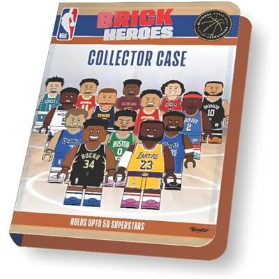 NBA Classeur de Collection Brick Heroes Étui Officiel pour Figurines de Basket Range jusqu'à 15 Superstar Boïte de rangement collector pour fan de NBA Classeur de Collection Brick Heroes Étui Officiel pour Figurines de Basket Range jusqu'à 15 Superstar Boïte de rangement collector pour fan de