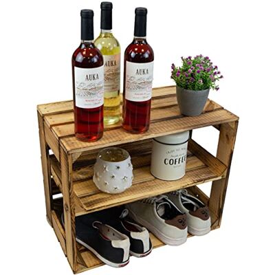 Kistenkolli Altes Land flambé/Flamboyant Bibliothèque schuhregalkiste avec zwischenbrett/mittelbrett Insert env. 50x40x30cm / boîtes de Apple Caisse à vin boîtes en Bois de du Vieux-Pays Kistenkolli Altes Land flambé/Flamboyant Bibliothèque schuhregalkiste avec zwischenbrett/mittelbrett Insert env. 50x40x30cm / boîtes de Apple Caisse à vin boîtes en Bois de du Vieux-Pays