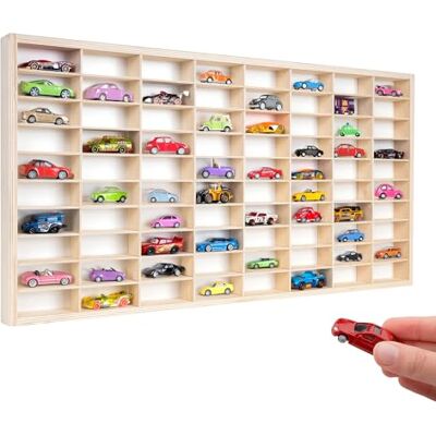 Creative Étagère de Collection en Bois pour Petites Voitures – 80 Compartiments Réglables Étagère Murale Verticale pour Figurines Vitrine de Collection 78,5 x 40 x 4 cm Creative Étagère de Collection en Bois pour Petites Voitures – 80 Compartiments Réglables Étagère Murale Verticale pour Figurines Vitrine de Collection 78,5 x 40 x 4 cm