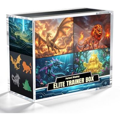 Tolesum Boîtier de Protection Acrylique Magnétique pour Poke mon ETB Vitrine 5mm Anti-UV, Boîte de Rangement Transparente et Empilable pour Cartes de Collection Protection Anti-Poussière pour Elite Box Tolesum Boîtier de Protection Acrylique Magnétique pour Poke mon ETB Vitrine 5mm Anti-UV, Boîte de Rangement Transparente et Empilable pour Cartes de Collection Protection Anti-Poussière pour Elite Box