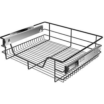 KESSER ® Tiroir télescopique, tiroir de cuisine, meuble de cuisine, panier extensible, extension complète Noir KESSER ® Tiroir télescopique, tiroir de cuisine, meuble de cuisine, panier extensible, extension complète Noir