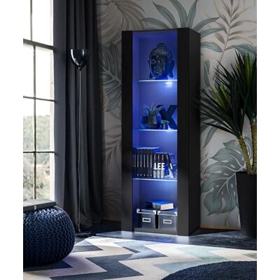 Komodee Vitrine Tivoli A1 Blanc/Noir 55x159x35 cm Komodee Vitrine Tivoli A1 Blanc/Noir 55x159x35 cm