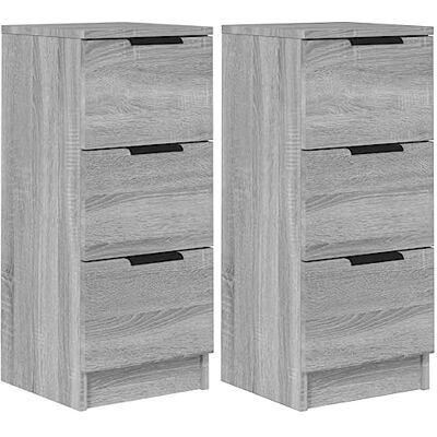 vidaXL 2x Buffets Armoires de Rangement Meubles de Rangement Armoires Latérales Salle de Séjour Salon Sonoma Gris 30x30x70 cm Bois d'Ingénierie vidaXL 2x Buffets Armoires de Rangement Meubles de Rangement Armoires Latérales Salle de Séjour Salon Sonoma Gris 30x30x70 cm Bois d'Ingénierie