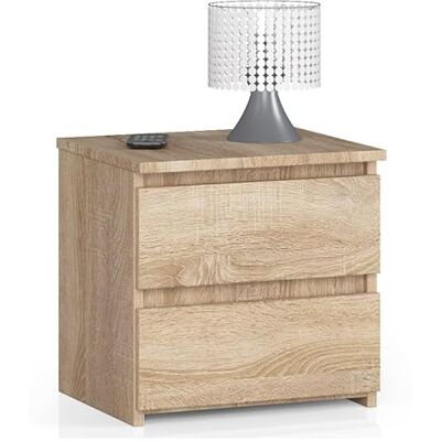 AKORD Commode à 2 tiroirs Armoire multi-usages Bureau d'angle Pour la maison et le bureau Montage facile 40 x 40 x 35 cm Chêne Sonoma AKORD Commode à 2 tiroirs Armoire multi-usages Bureau d'angle Pour la maison et le bureau Montage facile 40 x 40 x 35 cm Chêne Sonoma
