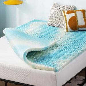 Best Price Mattress Surmatelas en mousse Aerobreeze à 5 zones de 5,1 cm, certifié CertiPUR-US, lit simple XL Best Price Mattress Surmatelas en mousse Aerobreeze à 5 zones de 5,1 cm, certifié CertiPUR-US, lit simple XL