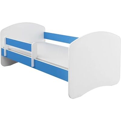 ACMA II Lit Junior 160x80 cm Bleu avec Matelas et Sommier à Lattes Lit Enfant avec Barrières de Sécurité, Supporte jusqu’à 120 kg, Version sans Tiroir ACMA II Lit Junior 160x80 cm Bleu avec Matelas et Sommier à Lattes Lit Enfant avec Barrières de Sécurité, Supporte jusqu’à 120 kg, Version sans Tiroir