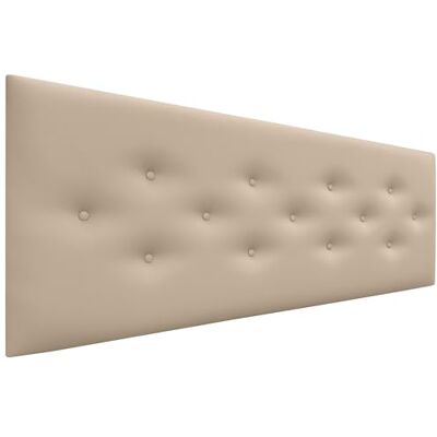 DHOME Tête de Lit en Similicuir ou Tissu ACUALINE avec 3 Rangées Alternées de Boutons Tête de Lit Capitonnée Lit de Luxe (Similicuir Beige, 160cm) DHOME Tête de Lit en Similicuir ou Tissu ACUALINE avec 3 Rangées Alternées de Boutons Tête de Lit Capitonnée Lit de Luxe (Similicuir Beige, 160cm)