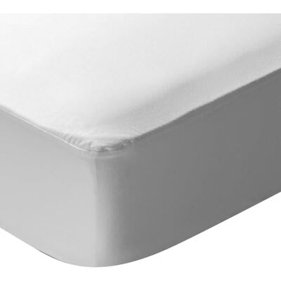 PIKOLIN Home Protège-matelas en jersey 100% coton, imperméable et respirant, blanc, éclairé 135-135 x 190/200 cm PIKOLIN Home Protège-matelas en jersey 100% coton, imperméable et respirant, blanc, éclairé 135-135 x 190/200 cm