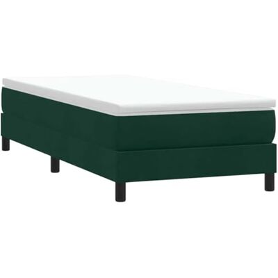 vidaXL Lit 90x220cm Velours Vert Support Lattes - Lit vidaXL Lit 90x220cm Velours Vert Support Lattes - Lit