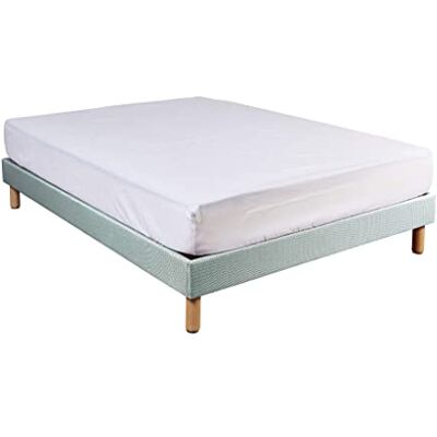 Terre de Nuit Protège Matelas Molleton 100% Coton Bio Bonnet 27 cm 140x200 Coton Bio Blanc Uni Terre de Nuit Protège Matelas Molleton 100% Coton Bio Bonnet 27 cm 140x200 Coton Bio Blanc Uni