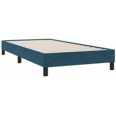 vidaXL Lit Velours Bleu 100x210 cm vidaXL Lit Velours Bleu 100x210 cm