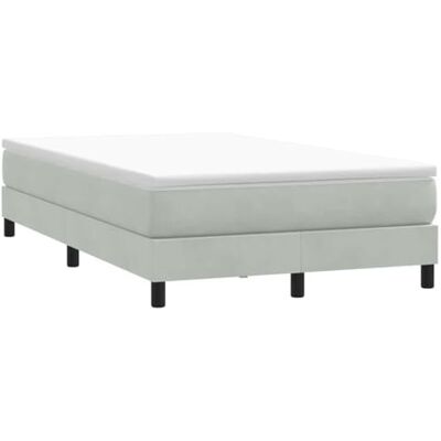 vidaXL Cadre de Lit - Velours Gris Clair 120x220cm - Type de Lit vidaXL Cadre de Lit - Velours Gris Clair 120x220cm - Type de Lit