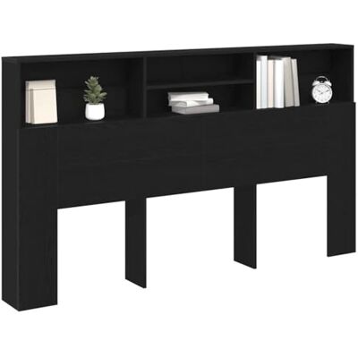 VIDAXL Tête de lit en Chêne Noir 180x19x103,5 cm - Tête de lit VIDAXL Tête de lit en Chêne Noir 180x19x103,5 cm - Tête de lit