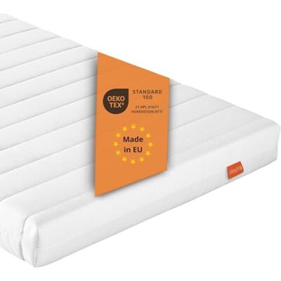 sleepling Basic 30, Matelas roulé fin en mousse confortable, Fabriqué en UE, Housse lavable, Certifié Ökotex 100, Dureté 2, 140 x 200 x 11 cm, Blanc sleepling Basic 30, Matelas roulé fin en mousse confortable, Fabriqué en UE, Housse lavable, Certifié Ökotex 100, Dureté 2, 140 x 200 x 11 cm, Blanc