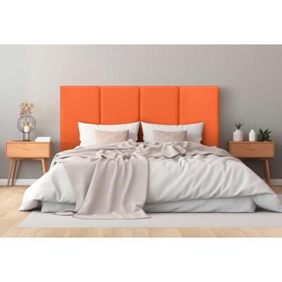 DHOME Tête de Lit Capitonnée en Similicuir Premium Antitaches Design Modulaire Vertical Autoadhésif pour Chambre et Lit Effet Matelassé (Orange, 140cm, Hauteur 80cm, x3) DHOME Tête de Lit Capitonnée en Similicuir Premium Antitaches Design Modulaire Vertical Autoadhésif pour Chambre et Lit Effet Matelassé (Orange, 140cm, Hauteur 80cm, x3)