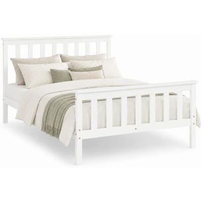 Homestyle4u 890 lit en Bois Blanc 140x200 cm Sommier Double Cadre de lit en Pin Homestyle4u 890 lit en Bois Blanc 140x200 cm Sommier Double Cadre de lit en Pin