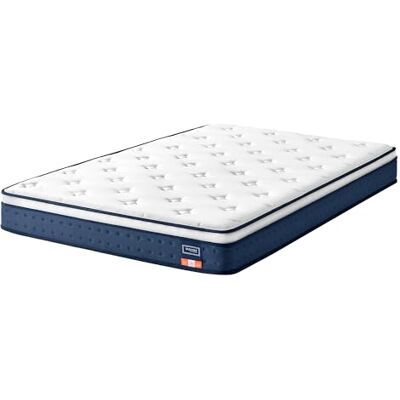 VASAGLE Matelas 140 x 200 x 20 cm, à Ressorts Ensachés, Soutien 7 Zones Mousse à Mémoire de Forme en Gel, Respirant, Bords Renforcés, Bleu, Collection MOSEY RMZ214QZ02V1 VASAGLE Matelas 140 x 200 x 20 cm, à Ressorts Ensachés, Soutien 7 Zones Mousse à Mémoire de Forme en Gel, Respirant, Bords Renforcés, Bleu, Collection MOSEY RMZ214QZ02V1