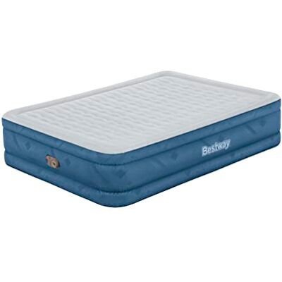 Bestway 69075 Matelas gonflable double 2,03 m x 1,52 mx 46 cm avec Snugable Top et pompe intégrée Bestway 69075 Matelas gonflable double 2,03 m x 1,52 mx 46 cm avec Snugable Top et pompe intégrée