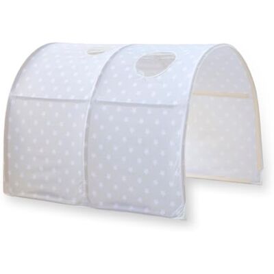 Homestyle4u Tunnel de lit Enfant Coloris Gris Motif Etoiles Homestyle4u Tunnel de lit Enfant Coloris Gris Motif Etoiles