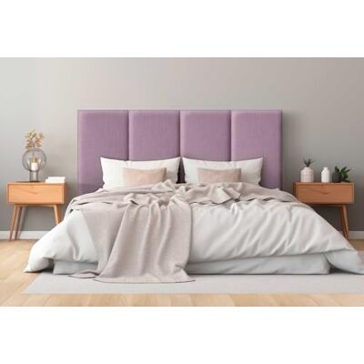 DHOME Tête de Lit Capitonnée Lin Naturel Uni Anti-Taches Design Modulaire Vertical Autocollant Tête de Lit Chambre Rembourrée (Lilas, 200cm, Hauteur 135cm, x4) DHOME Tête de Lit Capitonnée Lin Naturel Uni Anti-Taches Design Modulaire Vertical Autocollant Tête de Lit Chambre Rembourrée (Lilas, 200cm, Hauteur 135cm, x4)
