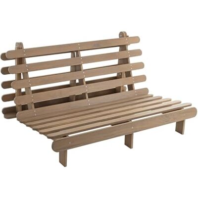 Terre de Nuit Structure futon 140x200 cm en Bois Massif Taupe en Pin Massif Taupe Terre de Nuit Structure futon 140x200 cm en Bois Massif Taupe en Pin Massif Taupe