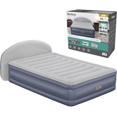Bestway Matelas gonflable Tritech Loungelux Queen avec climatisation intégrée 2,29 m x 1,52 m x 84 cm Bestway Matelas gonflable Tritech Loungelux Queen avec climatisation intégrée 2,29 m x 1,52 m x 84 cm