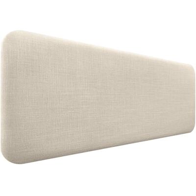 DHOME Tête de Lit Capitonnée Lisse Arrondie en Lin Naturel pour Mur Acoustique Têtes de Lit Absorbantes Tête de Lit Chambre à Coucher (Beige, 160cm) DHOME Tête de Lit Capitonnée Lisse Arrondie en Lin Naturel pour Mur Acoustique Têtes de Lit Absorbantes Tête de Lit Chambre à Coucher (Beige, 160cm)