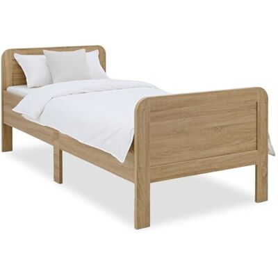 Homestyle4u 2409 Lit confortable pour personnes âgées Hauteur de confort En bois naturel Entrée surélevée 90 x 200 cm Homestyle4u 2409 Lit confortable pour personnes âgées Hauteur de confort En bois naturel Entrée surélevée 90 x 200 cm