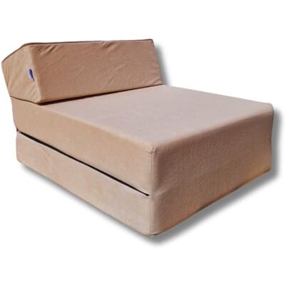 Natalia Spzoo Matelas de Jeunesse lit Fauteuil futon Pliable Pliant Choix des Couleurs Longueur 160 cm (Beige) Natalia Spzoo Matelas de Jeunesse lit Fauteuil futon Pliable Pliant Choix des Couleurs Longueur 160 cm (Beige)