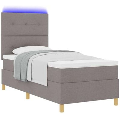 vidaXL Lit à ressort LED avec tête de lit Taupe 80 x 200 cm tissu Un look moderne vraiment sympa en taupe pour toute chambre, Tissu tissé qui résiste aux taches, facile à entretenir, vidaXL Lit à ressort LED avec tête de lit Taupe 80 x 200 cm tissu Un look moderne vraiment sympa en taupe pour toute chambre, Tissu tissé qui résiste aux taches, facile à entretenir,