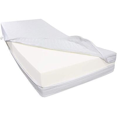 Dibapur ® R45H6 Matelas en mousse à froid très résistante jusqu'à env. 200 kg Housse en tissu double épaisseur Hauteur totale env. 25 cm 160 x 190 cm Dibapur ® R45H6 Matelas en mousse à froid très résistante jusqu'à env. 200 kg Housse en tissu double épaisseur Hauteur totale env. 25 cm 160 x 190 cm