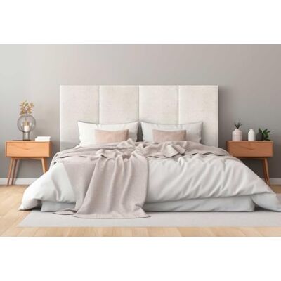 DHOME Tête de Lit Capitonnée en Tissu Luxury Anti-Taches Design Modulaire Vertical Autocollant Tête de Lit Chambre Rembourrée (Ethnic White, 160cm, Hauteur 135cm, x4) DHOME Tête de Lit Capitonnée en Tissu Luxury Anti-Taches Design Modulaire Vertical Autocollant Tête de Lit Chambre Rembourrée (Ethnic White, 160cm, Hauteur 135cm, x4)