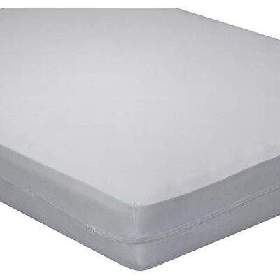PIKOLIN Home Funda de colchón de Punto antialérgica, Transpirable, 105 x 190/200 cm, Couleur Blanco, 200 PIKOLIN Home Funda de colchón de Punto antialérgica, Transpirable, 105 x 190/200 cm, Couleur Blanco, 200