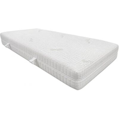 Dibapur Q XXL Matelas orthopédique en mousse à froid 9 zones (Q XXL 160 x 200) x env. 23,5 cm avec housse matelassée double épaisseur env. 24,5 x 25 cm Dureté : H2,5 (jusqu'à env. 110 kg) Dibapur Q XXL Matelas orthopédique en mousse à froid 9 zones (Q XXL 160 x 200) x env. 23,5 cm avec housse matelassée double épaisseur env. 24,5 x 25 cm Dureté : H2,5 (jusqu'à env. 110 kg)