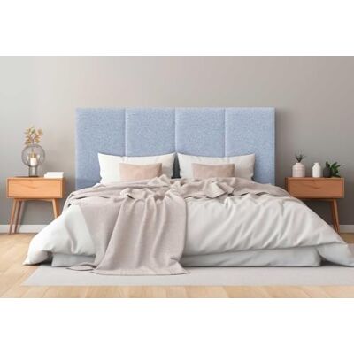 DHOME Tête de Lit Capitonnée en Tissu Luxury Anti-Taches Design Modulaire Vertical Autocollant Tête de Lit Chambre Rembourrée (Espigas Azul, 180cm, Hauteur 80cm, x4) DHOME Tête de Lit Capitonnée en Tissu Luxury Anti-Taches Design Modulaire Vertical Autocollant Tête de Lit Chambre Rembourrée (Espigas Azul, 180cm, Hauteur 80cm, x4)