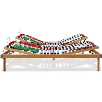 EvergreenWeb Sommier pour lit double 165 x 195 avec dispositif médical – levée manuelle, lattes en bois basculantes, orthopédiques, structure de lit renforcée, régulateurs de rigidité, 5 pieds EvergreenWeb Sommier pour lit double 165 x 195 avec dispositif médical – levée manuelle, lattes en bois basculantes, orthopédiques, structure de lit renforcée, régulateurs de rigidité, 5 pieds